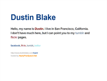 Tablet Screenshot of dustinblake.com